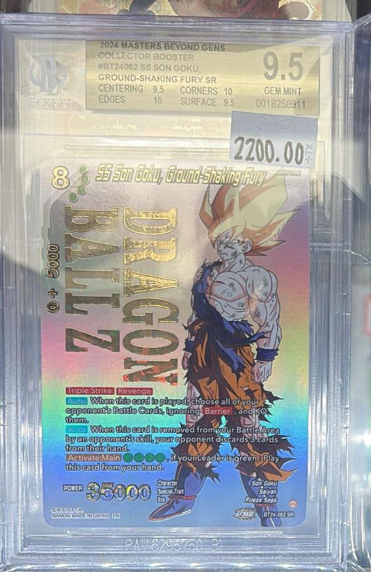 SS Son Goku, Ground-Shaking Fury (Collector Booster Holo) - Beyond Generations (BT24) - BGS 9.5