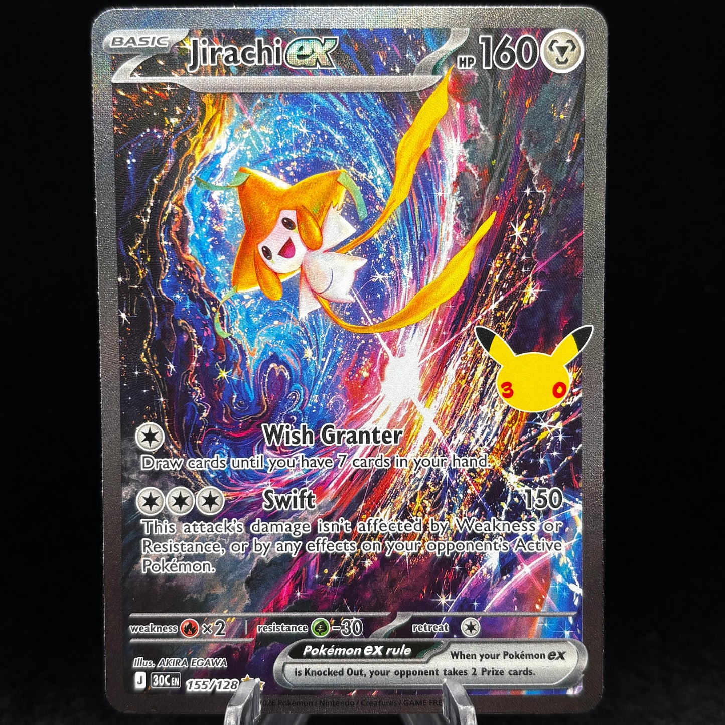 Jirachi ex - 155/128 - ME: 30th Celebration Single Card