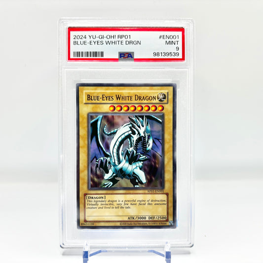 PSA 9 2024 Yu-Gi-Oh! RP01 Blue Eyes White Dragon EN001