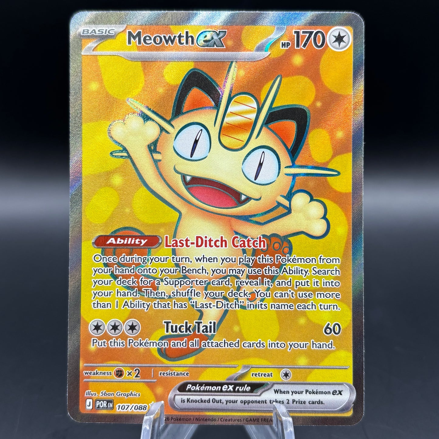 Meowth ex - 107/088 Single Card