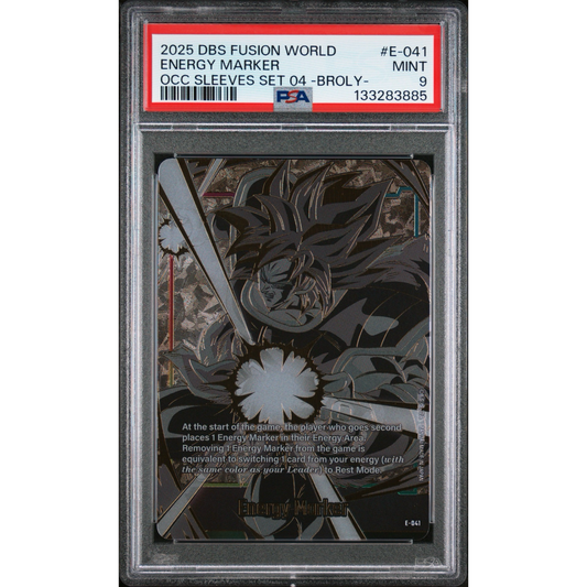 PSA 9 FUSION WORLD BROLY #E-041 ENERGY MARKER