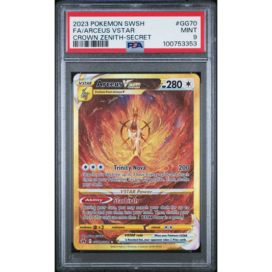 PSA 9 Pokémon Arceus Vstar Crown Zenith GG70