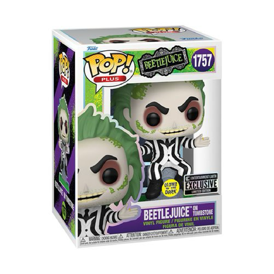 Beetlejuice on Tombstone Glow-in-the-Dark Funko Pop! Plus Vinyl Figure #1757