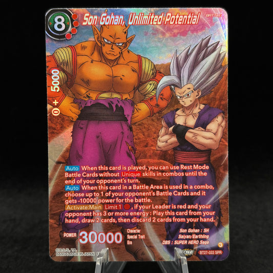 Son Gohan, Unlimited Potential (SPR) - History of Z (BT27) Single Card