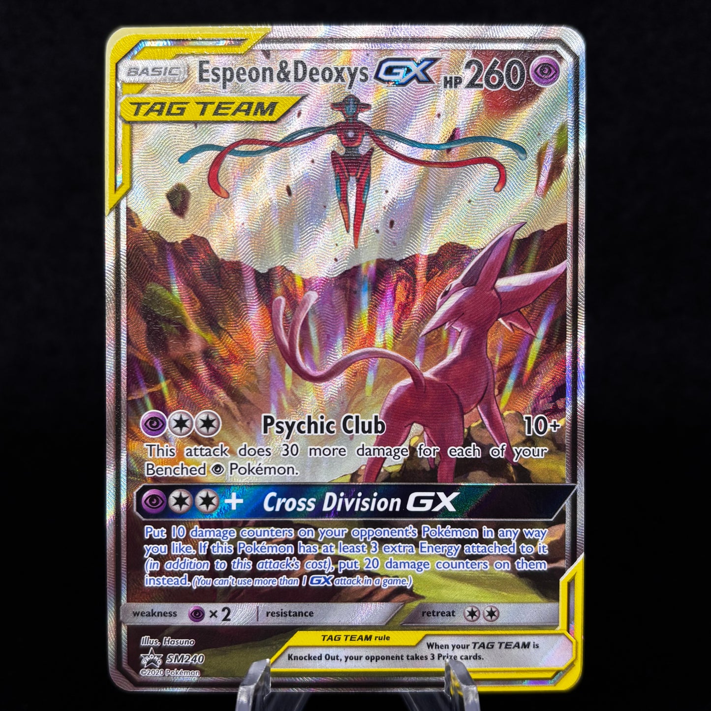 Espeon & Deoxys GX - SM240 - *Light Play* SM PR Single Card