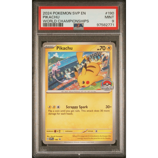 PSA 9 2025 Pikachu World Championship