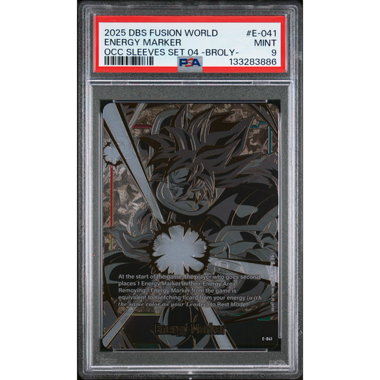 PSA 9 FUSION WORLD BROLY #E-041 ENERGY MARKER