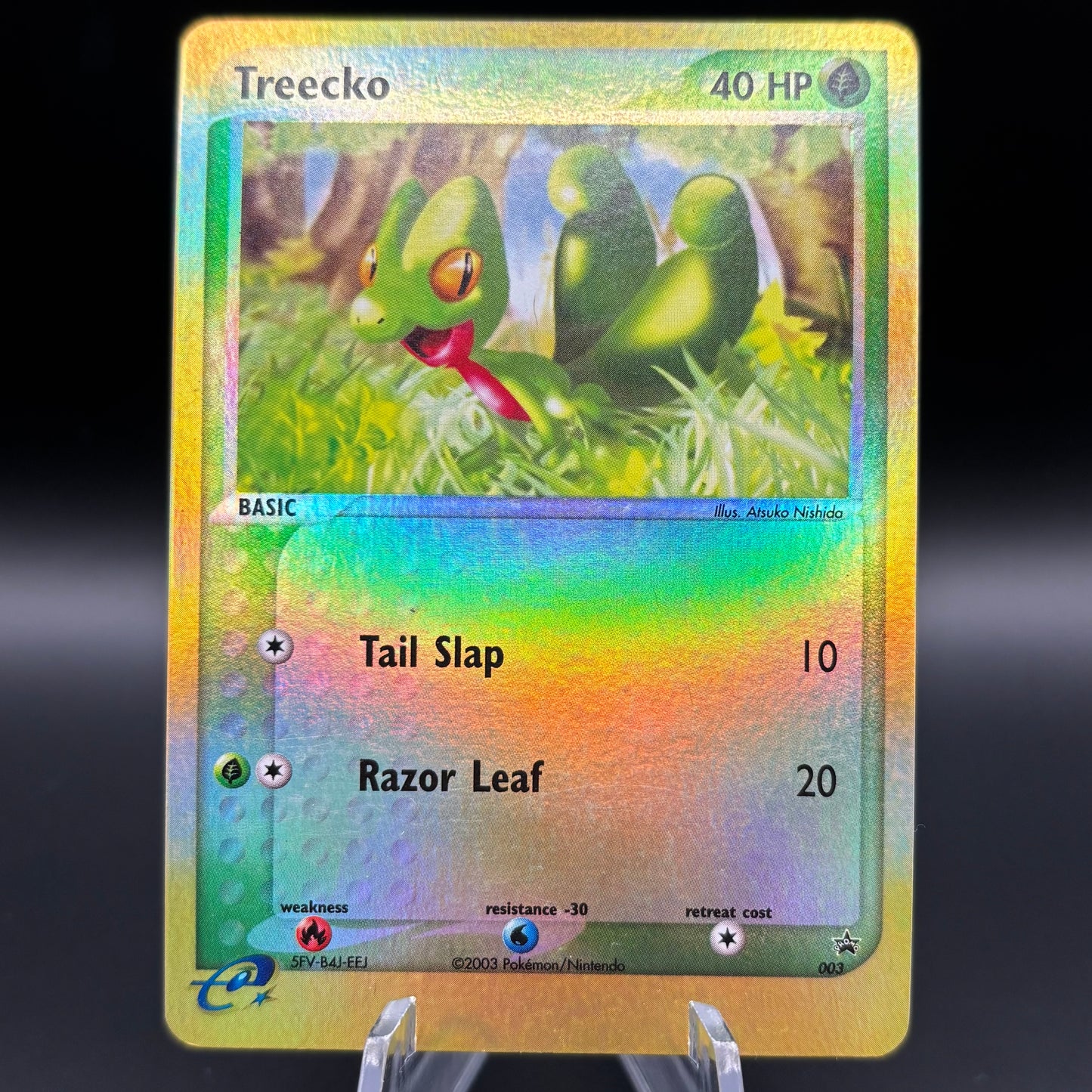 Treecko - 003 (e-League) - Nintendo PR Reverse Holo Single Card *Light Play*