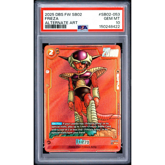 PSA 10 2025 FUSION WORLD MANGA BOOSTER 02 | ALTERNATE ARTFRIEZA SB02-053