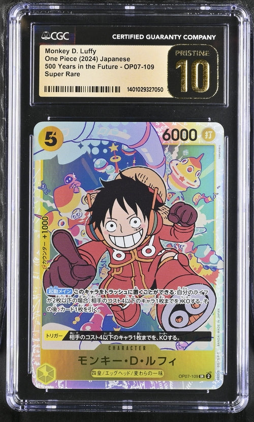 CGC Pristine10 2024 One Piece Monkey D. Luffy OP07-109