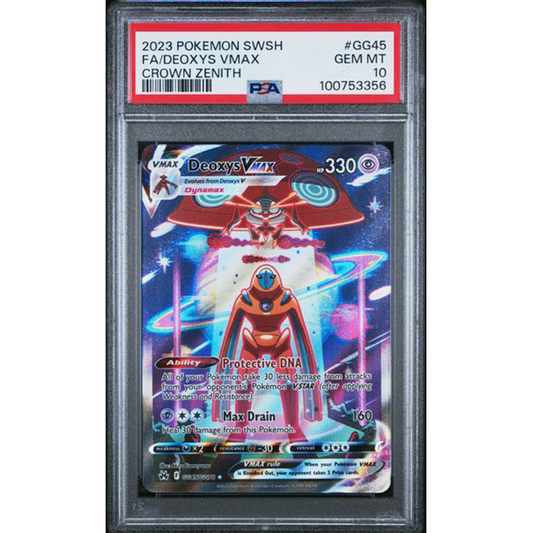 PSA 10 Pokémon Deoxys Vmax Crown Zenith