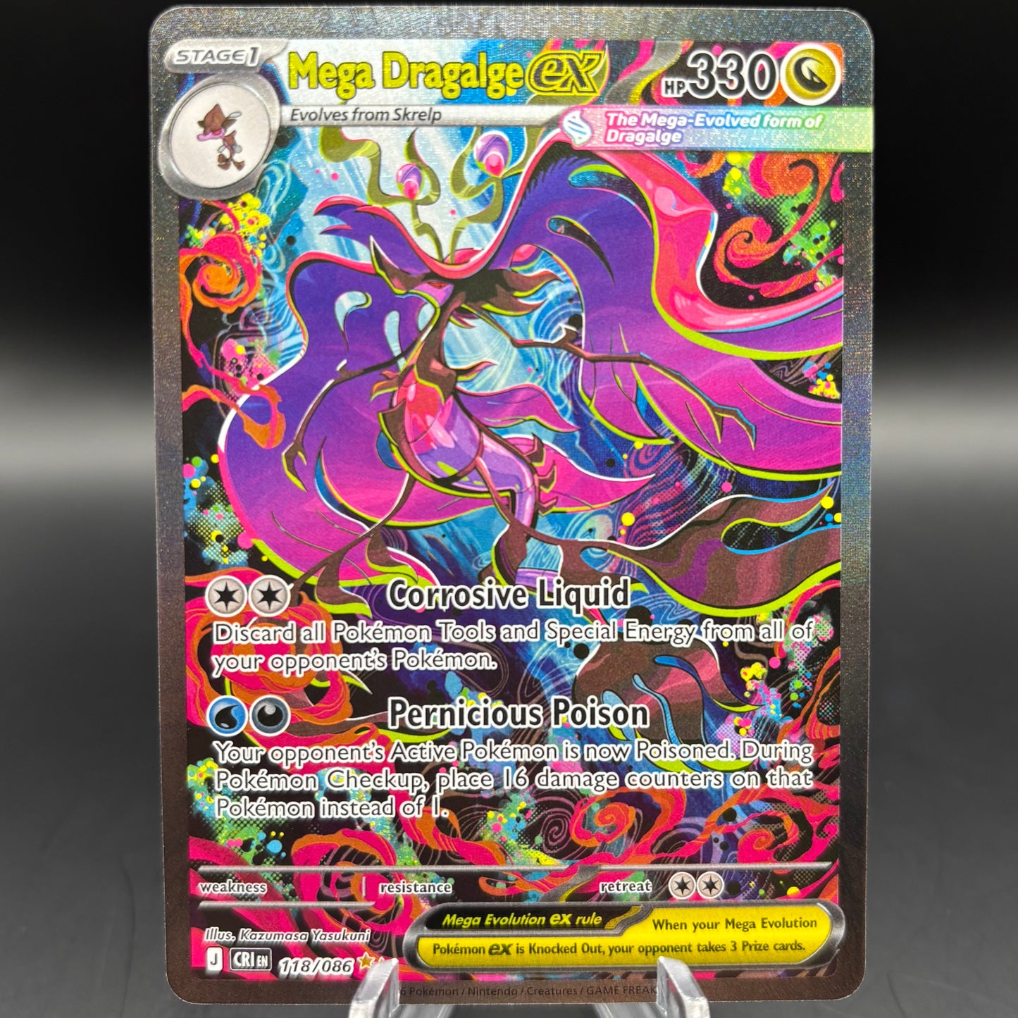 Mega Dragalge ex - 118/086 - ME04: Chaos Rising (CRI) Single Card