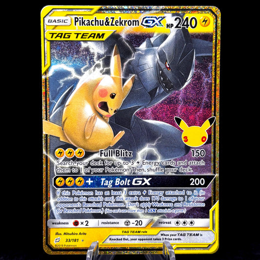 Pikachu & Zekrom GX - ME: 30th Celebration Classic Collection Single Card