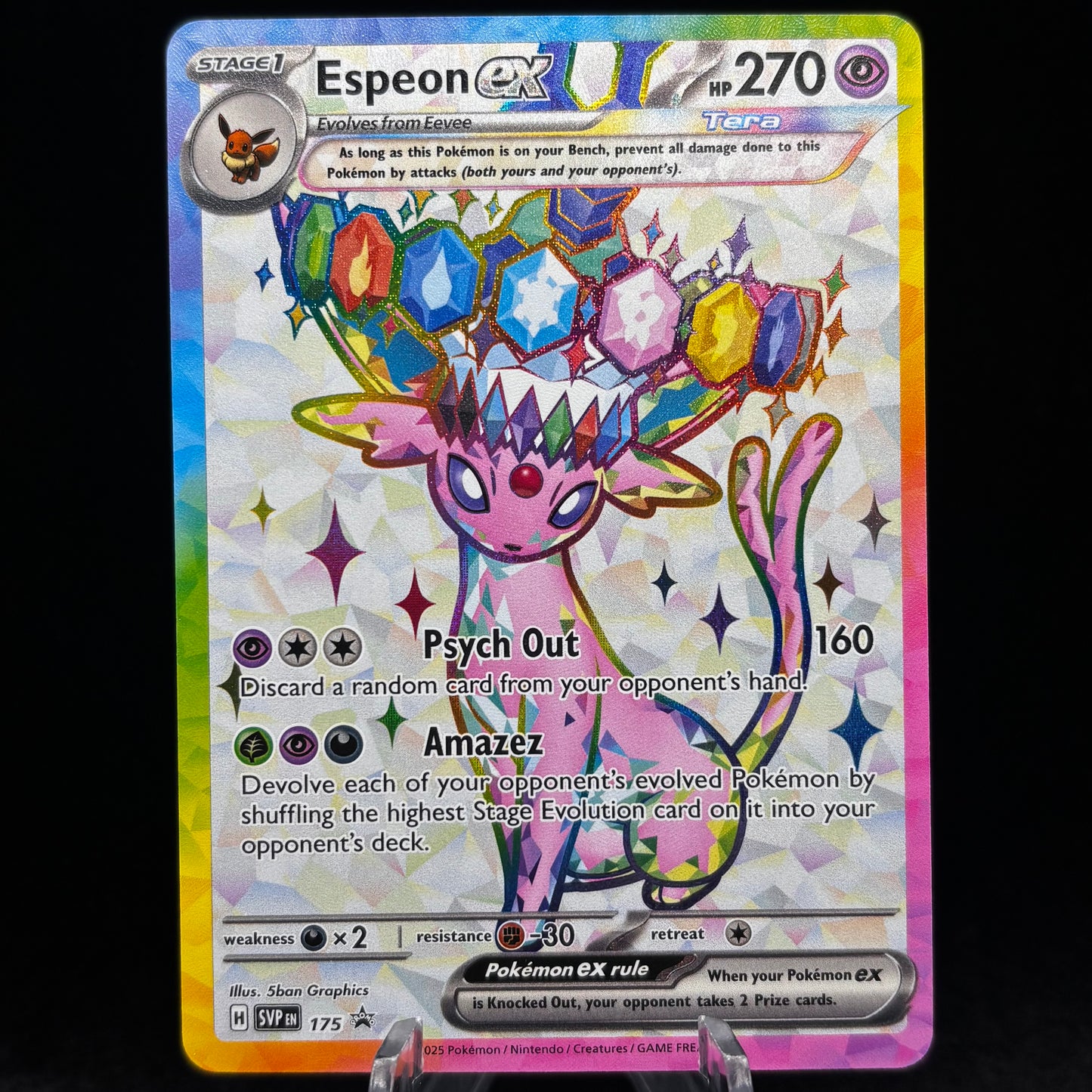 Espeon ex - 175 - SV: Scarlet & Violet PR Single Card