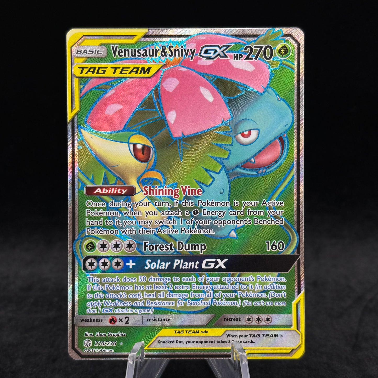 Venusaur & Snivy GX (Full Art) - SM - Cosmic Eclipse Single Card