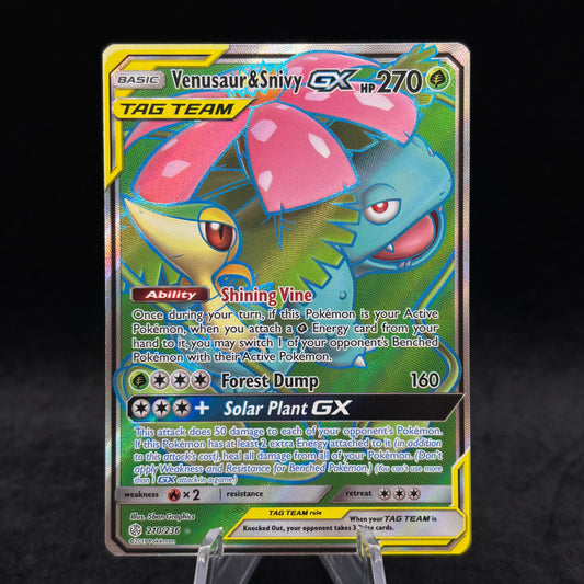 Venusaur & Snivy GX (Full Art) - SM - Cosmic Eclipse Single Card