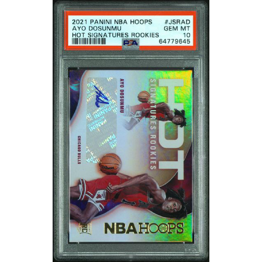 PSA 10 Panini NBA Hoops Ayo Dosunmu Hot Signatures JSR-AD