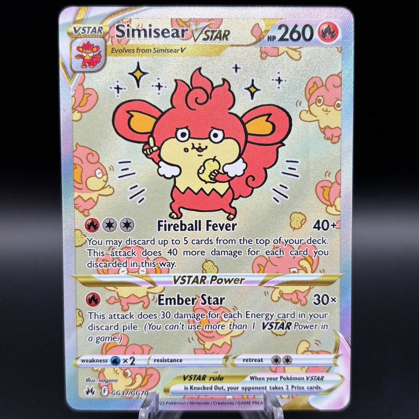 Simisear VSTAR - SWSH: Crown Zenith: Galarian Gallery Single Card