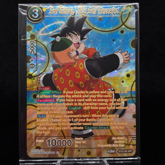 Son Gohan, True Self Revealed (SPR) - Critical Blow (BT22) *Sealed* Single Card
