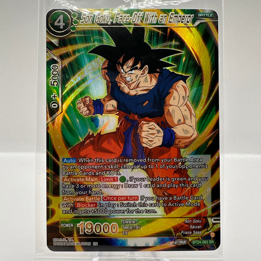 Son Goku, Face-Off With an Emperor - Beyond Generations (BT24) Single Card Sealed