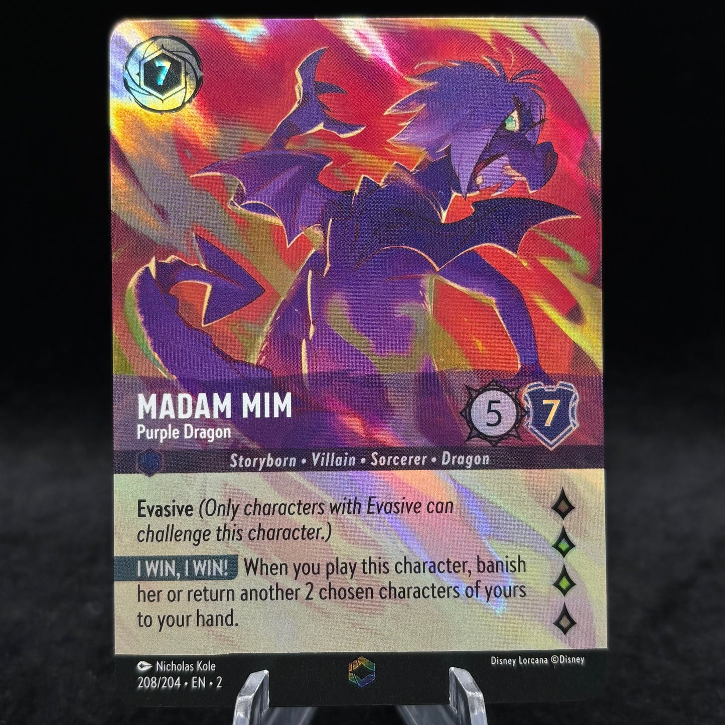 Madam Mim - Purple Dragon (Enchanted) - Rise of the Floodborn Single Card