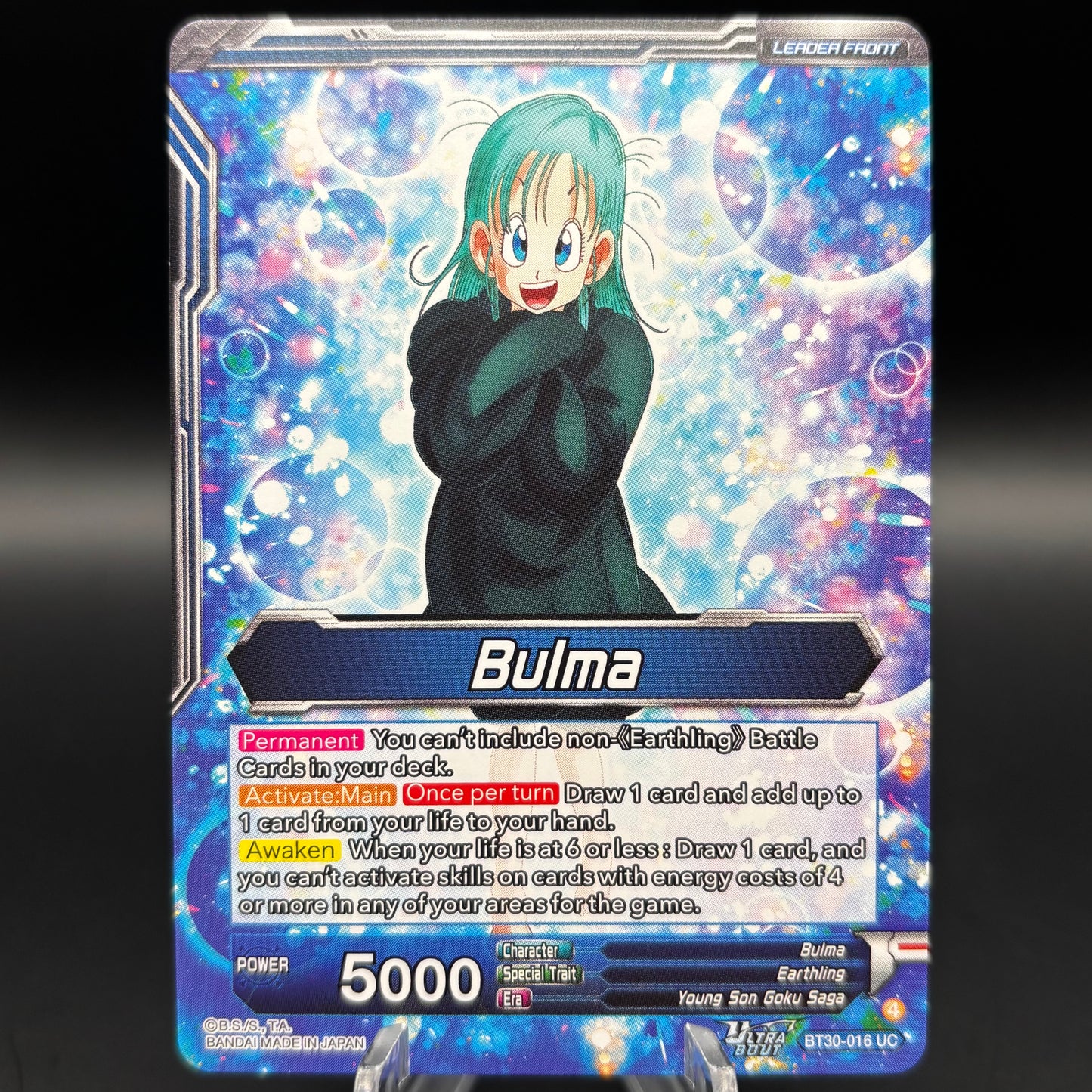 Bulma, Adventurous Bunny Girl (SLR) - Three Glorious Fighters (BT30) Single Card