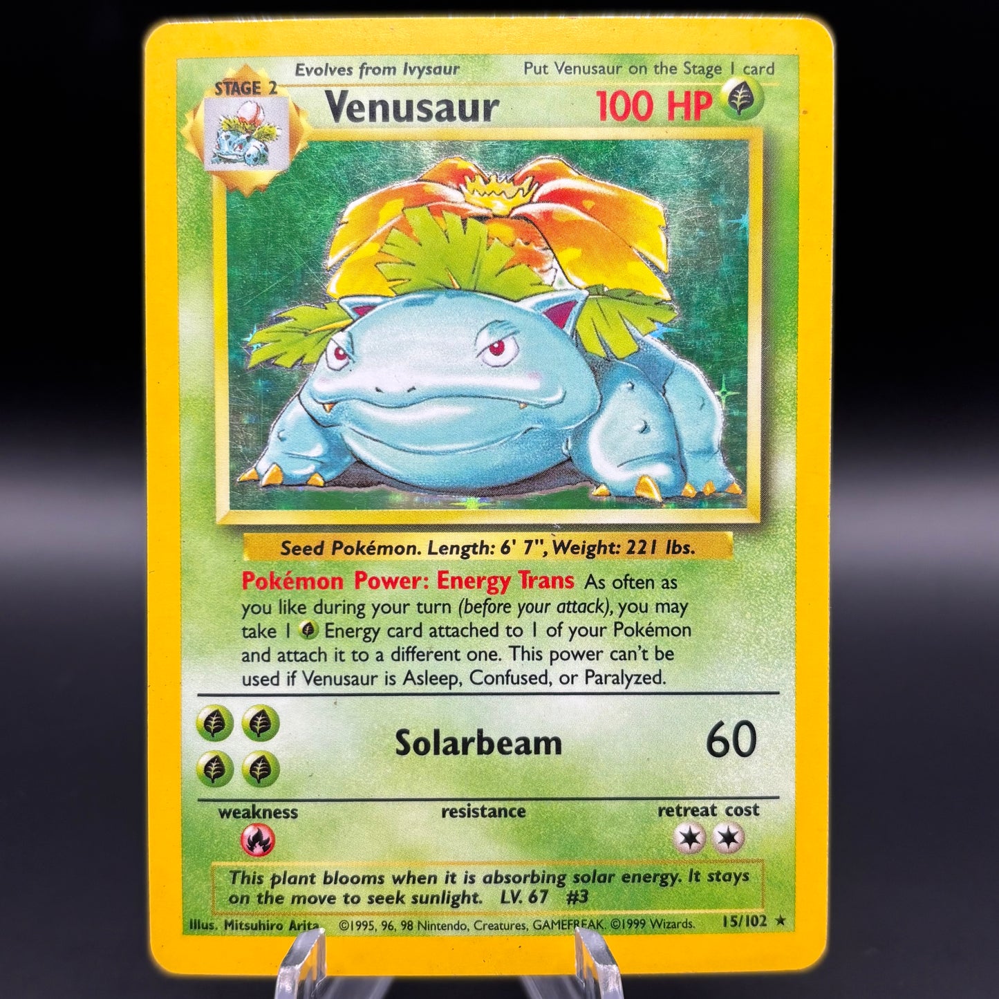Venusaur - Base Set Holo Single Card *Light Play*