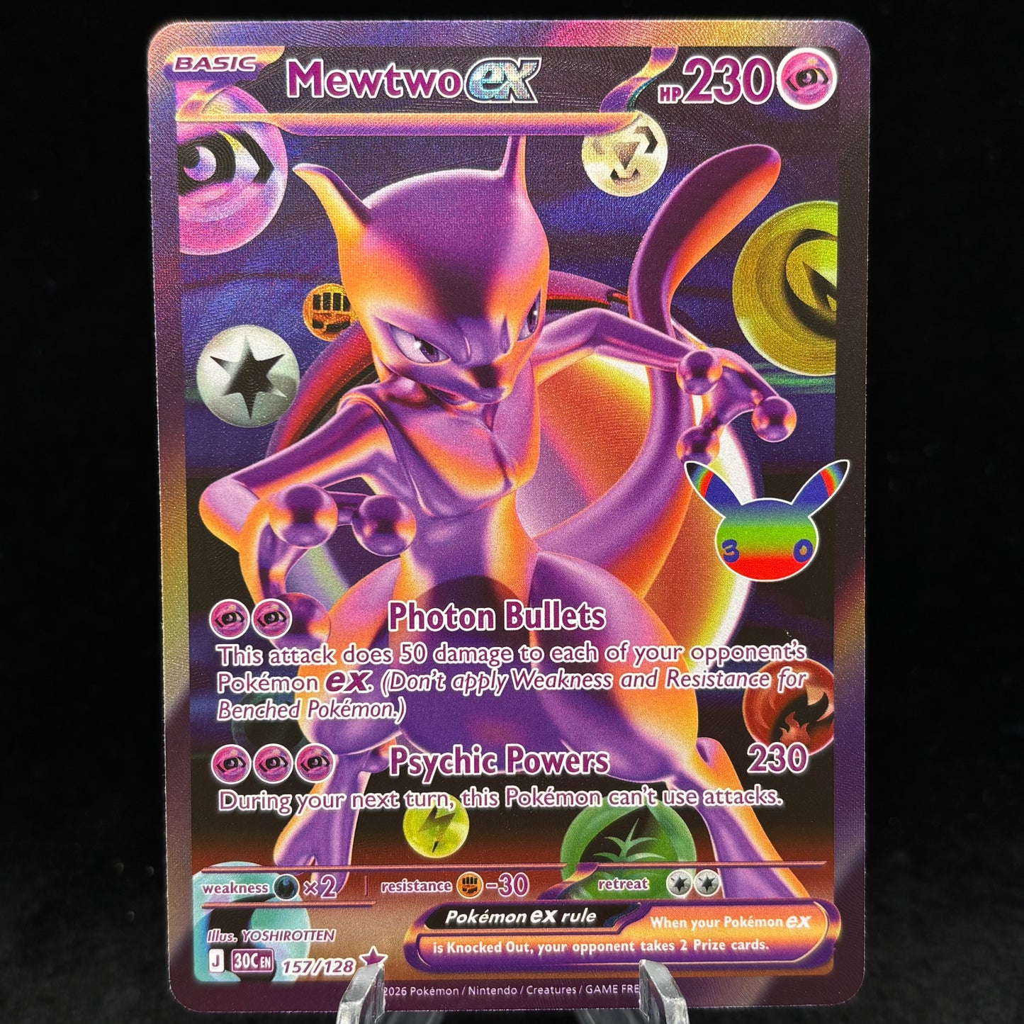 Mewtwo ex - 157/128 - ME: 30th Celebration Single Card