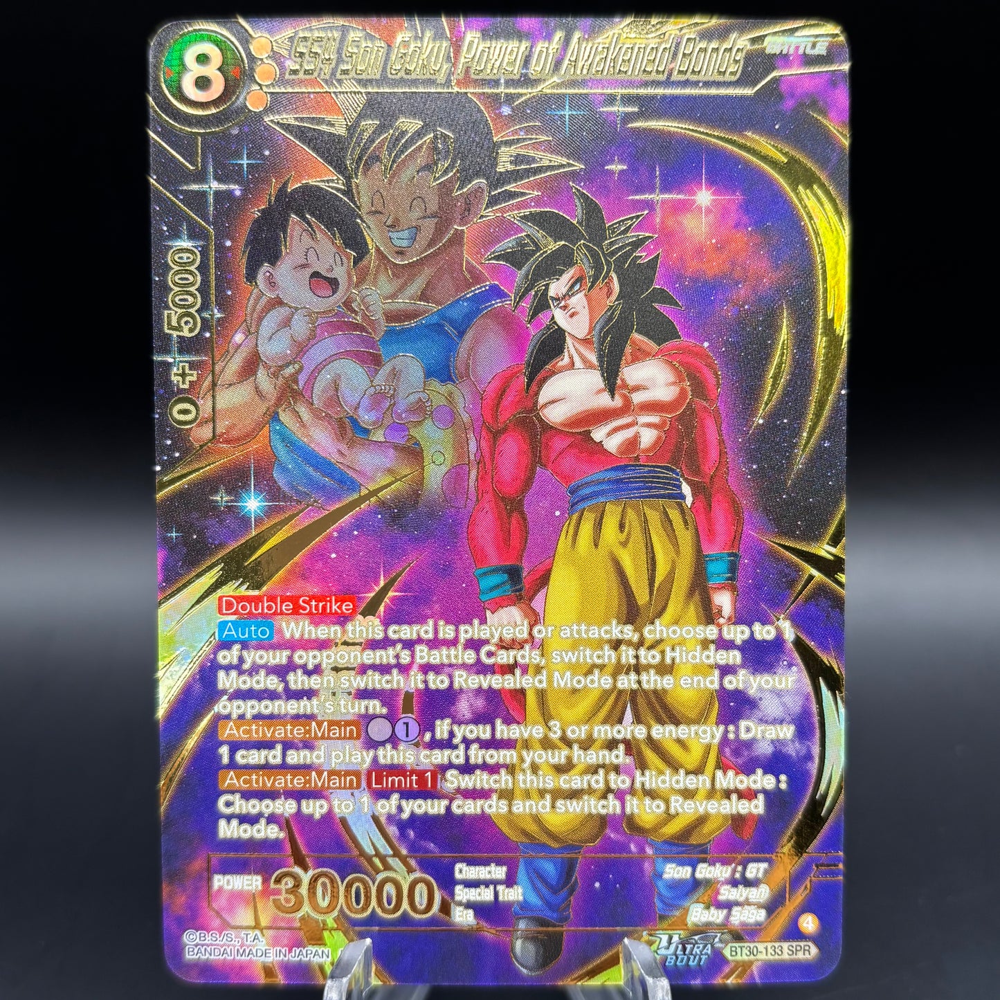 SS4 Son Goku, Power of Awakened Bonds (SPR) - Three Glorious Fighters Single Card