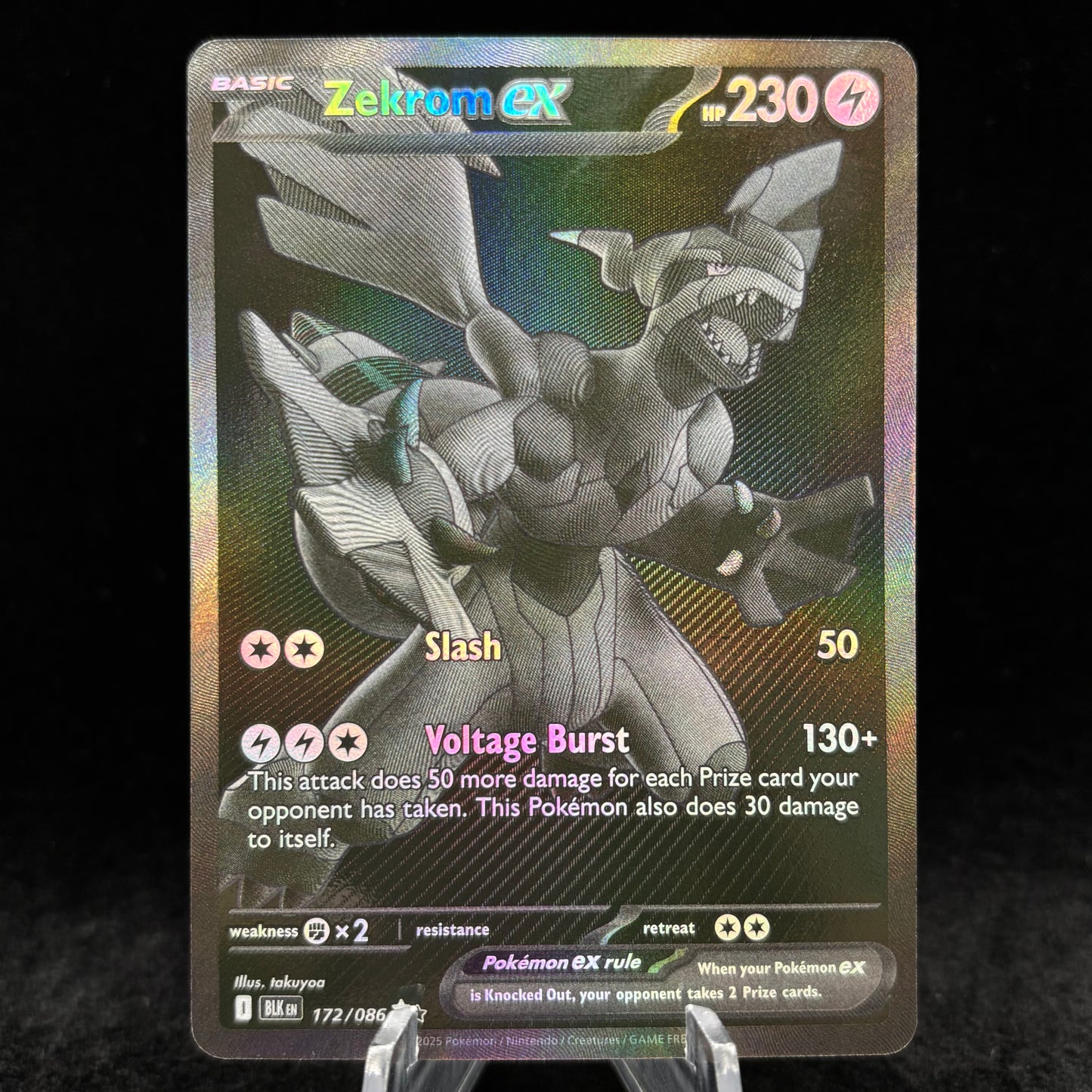 Zekrom ex - 172/086 - SV: Black Bolt Single Card