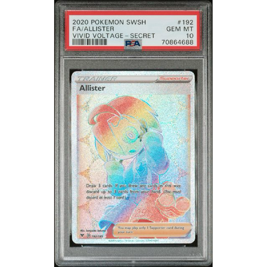 PSA 10 2022 Pokémon Allister Vivid Voltage 192/185