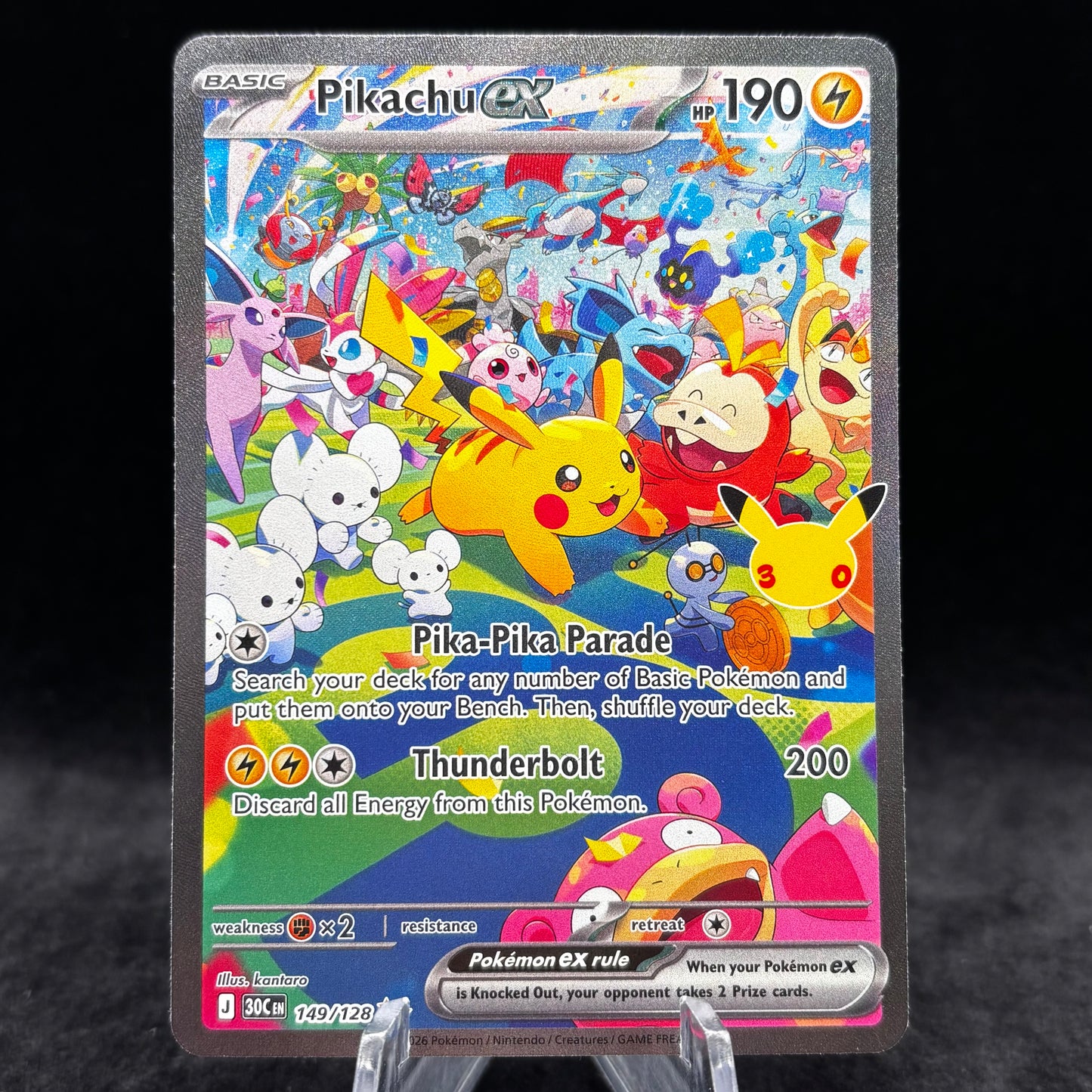 Pikachu ex - 149/128 Single Card