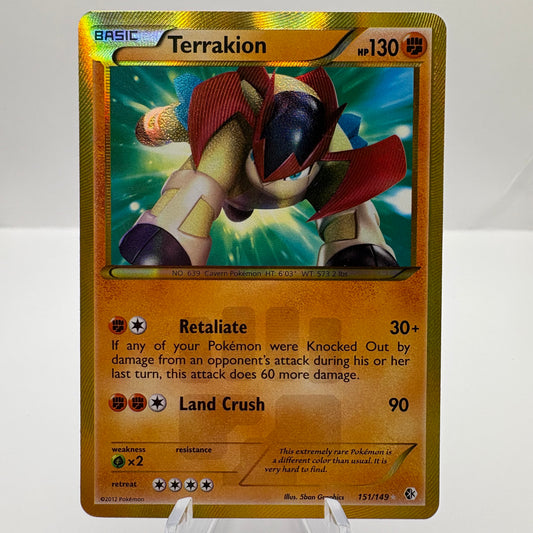 Terrakion - Boundaries Crossed (BCR) Moderately Played Single Card