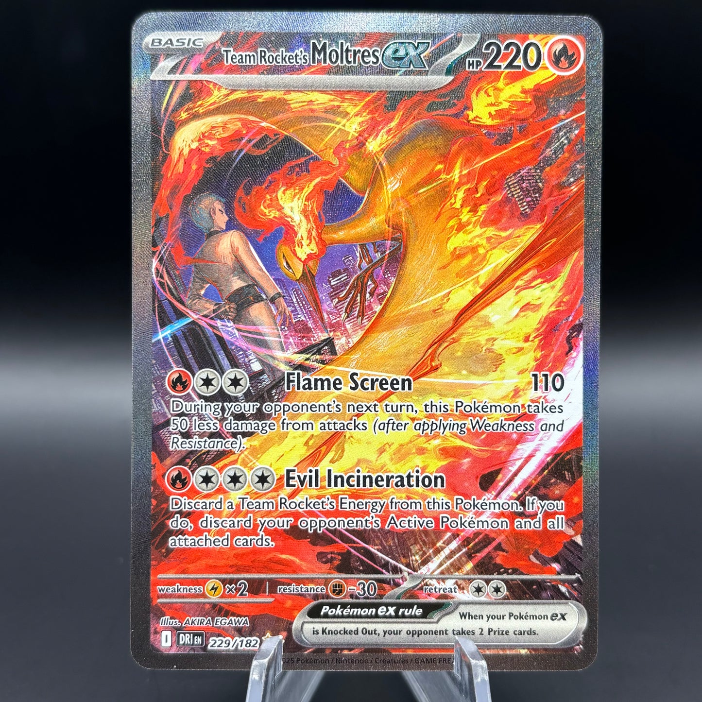 Team Rocket's Moltres ex - 229/182 - SV10: Destined Rivals Single Card