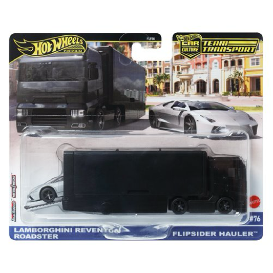 Hot Wheels Team Transport 2025 Lamborghini Reventon Roadster & Flipside Hauler #76