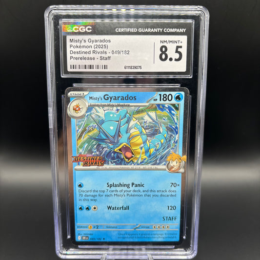 CGC NM/M+ 8.5 - 2025 POKEMON DESTINED RIVALS - MISTYS GYARADOS 049/182