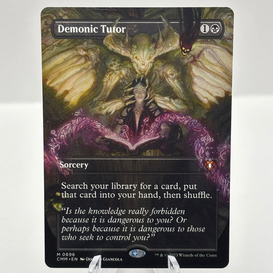 Demonic Tutor (Borderless) - Commander Masters