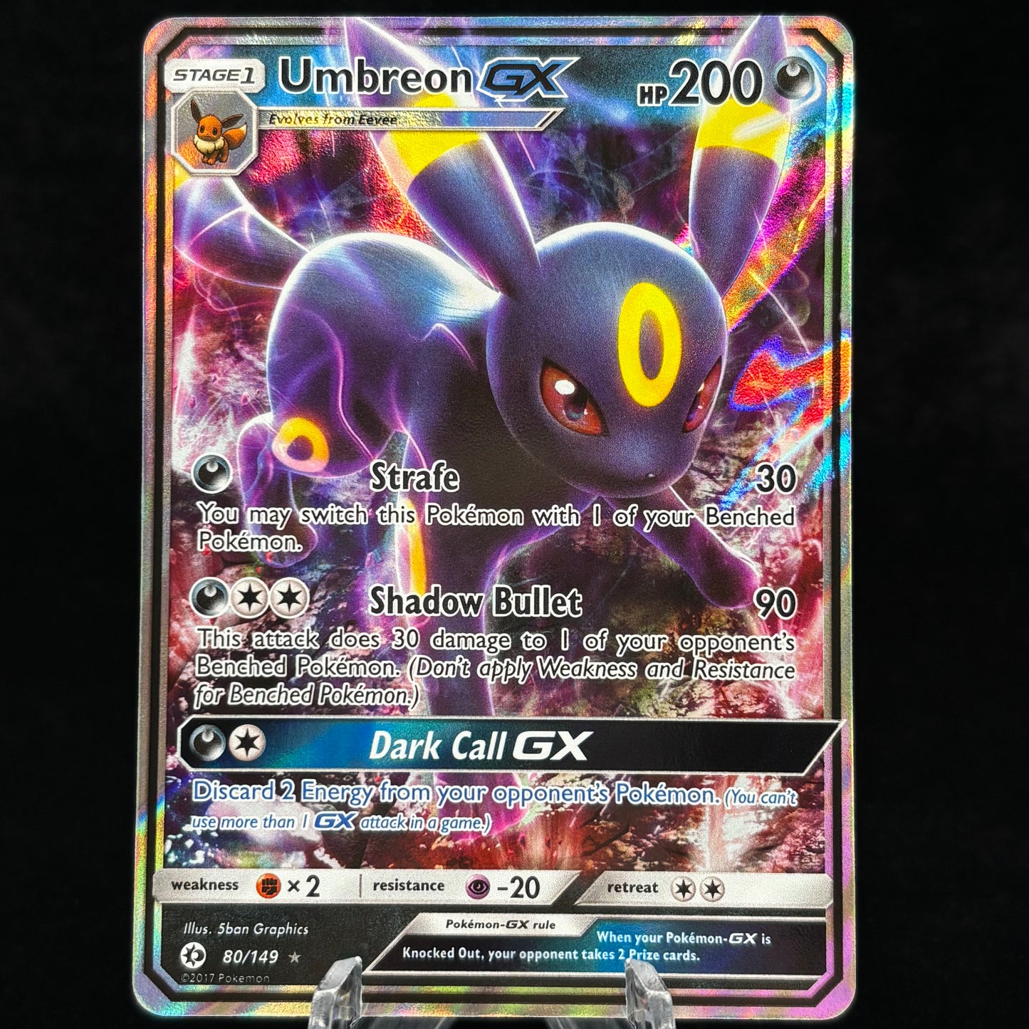 Umbreon GX - SM Base Set Single Card