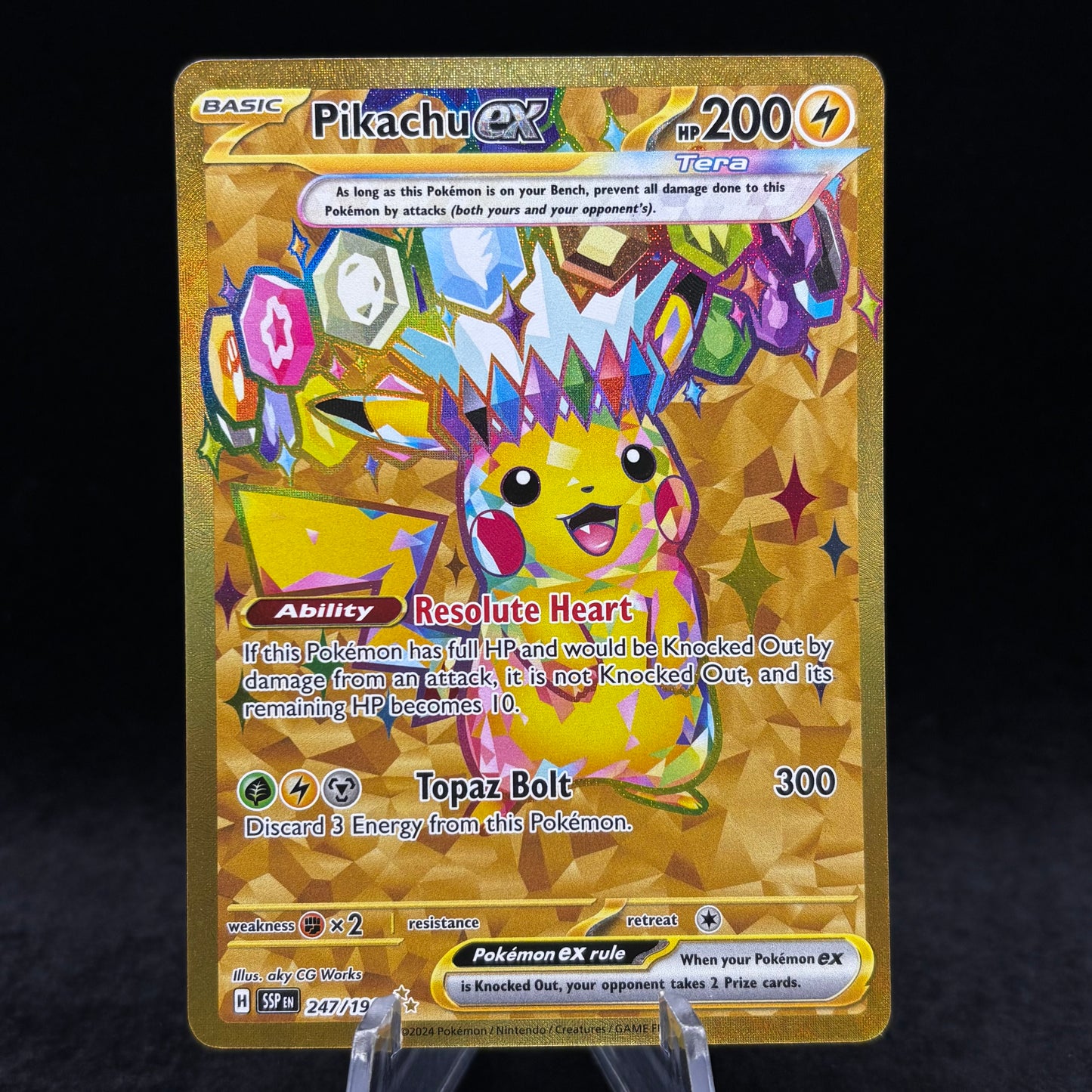 Pikachu ex - 247/191 - SV08: Surging Sparks Single Card