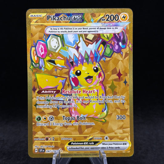 Pikachu ex - 247/191 - SV08: Surging Sparks Single Card