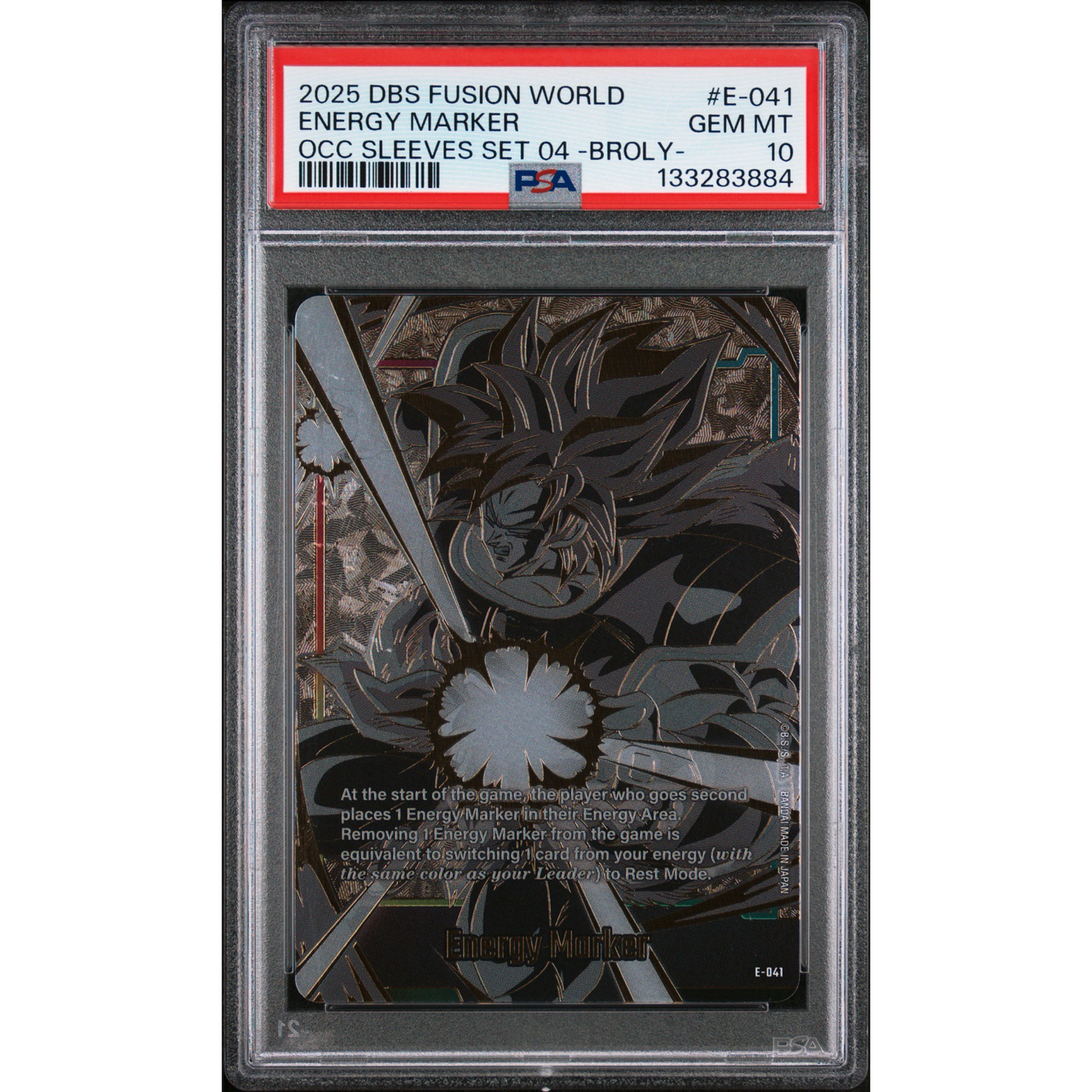 PSA 10 FUSION WORLD BROLY #E-041 ENERGY MARKER
