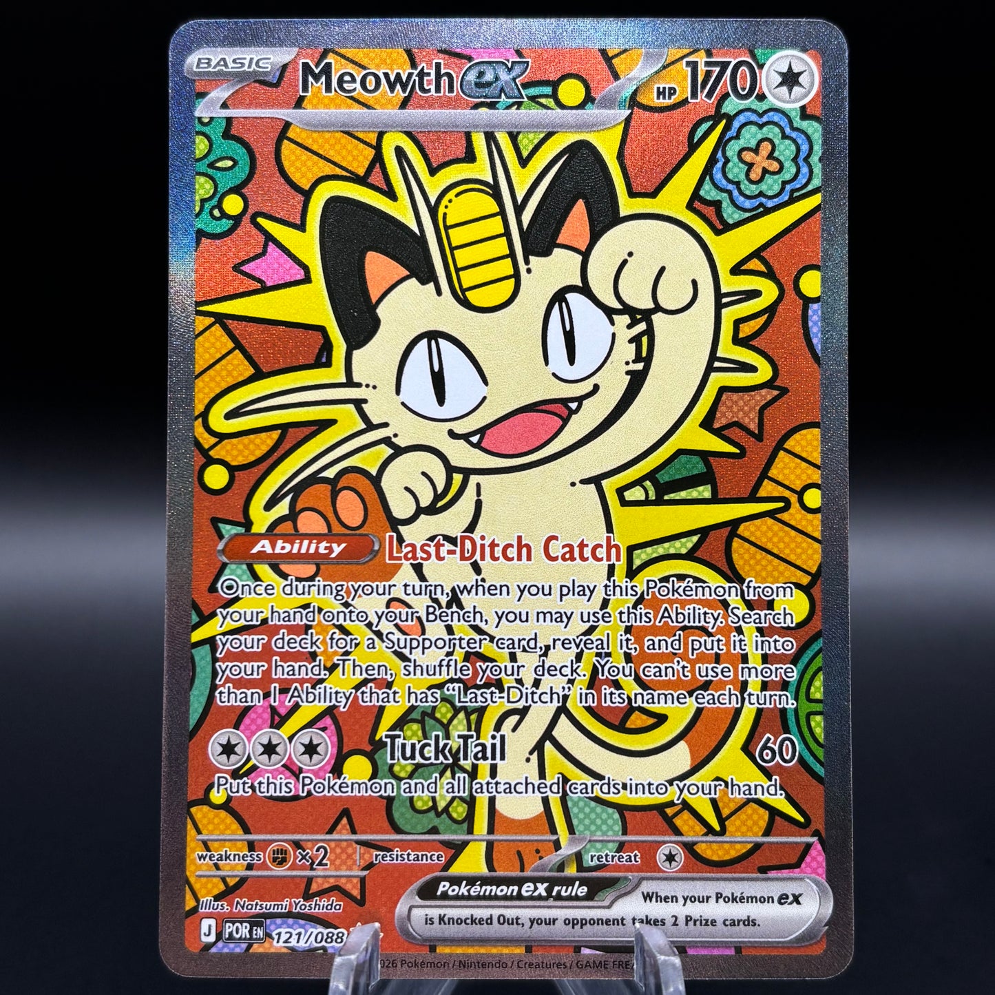 Meowth ex - 121/088 Single Card