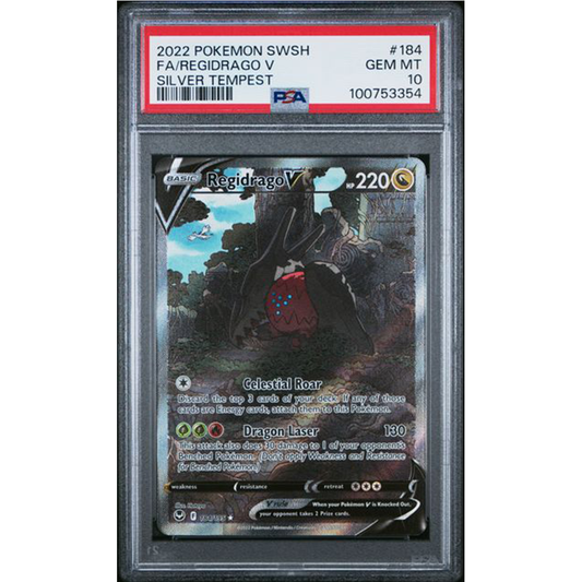 PSA 10 Pokémon Regidrago V Silver Tempest