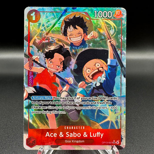 Ace & Sabo & Luffy (Alternate Art) - Carrying On His Will Single Card
