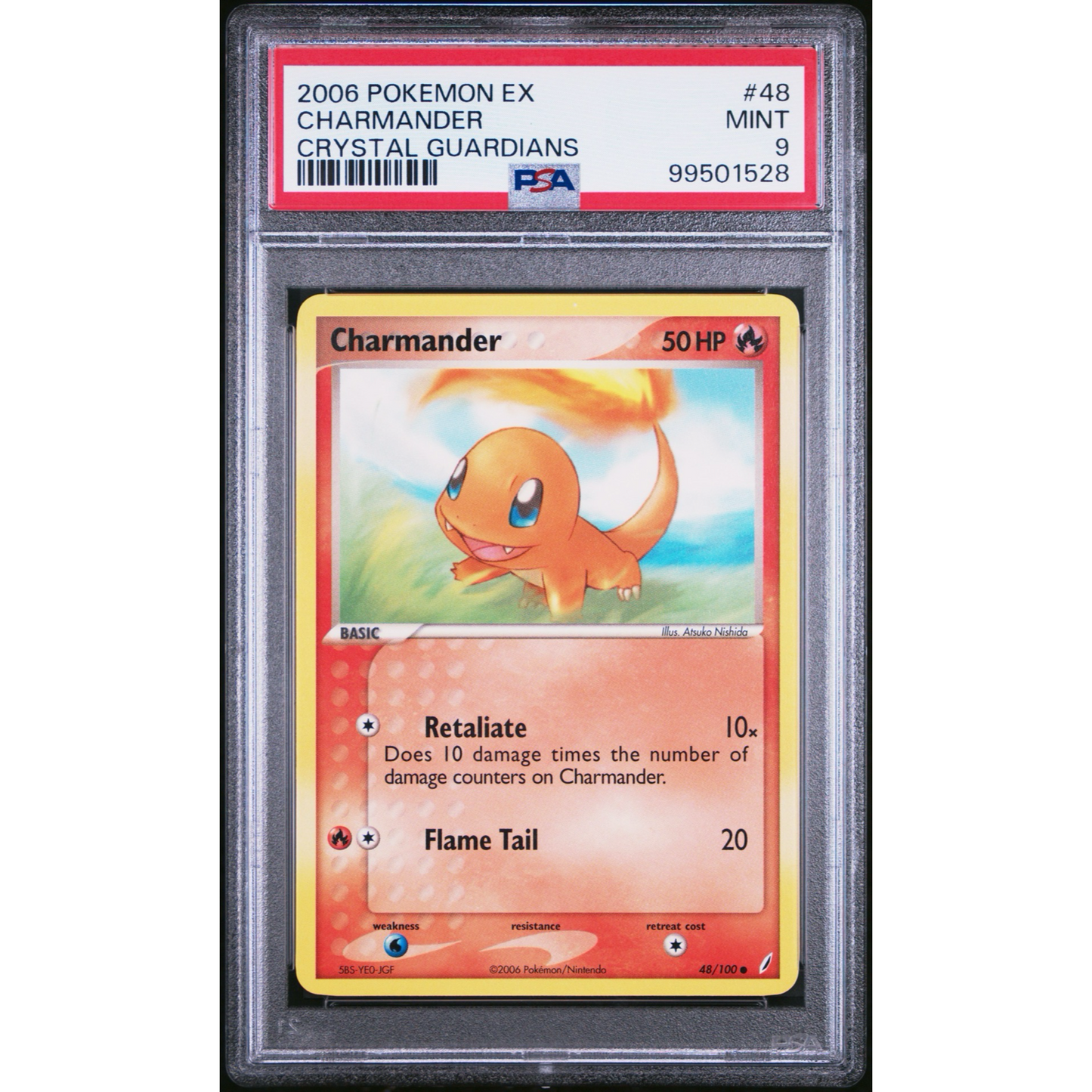 PSA 9 Charmander Crystal Guardians 48/100