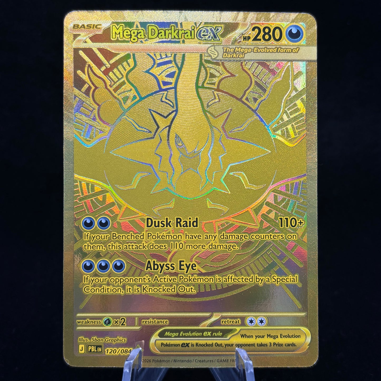 Mega Darkrai ex - 120/084 - ME05: Pitch Black GOLD Single Card