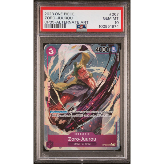 PSA 10 One Piece Zoro-Juurou OP05-067 Alt Art