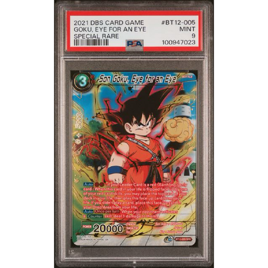 PSA 9 2021 Dragon Ball Super Son Goku Eye For An Eye BT12-005 SPR