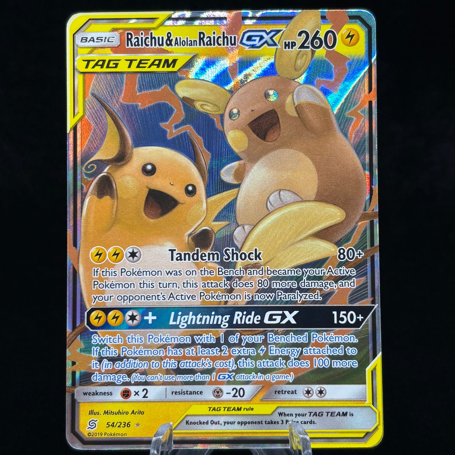 Raichu & Alolan Raichu GX - SM - Unified Minds Single Card
