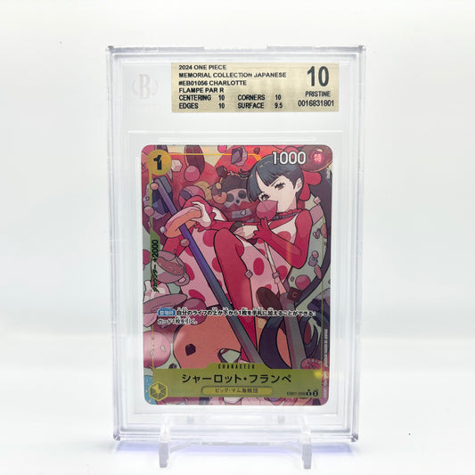 Beckett 10 Pristine 2024 One Piece Japanese Charlotte Flampe EB01–056 Alt Art